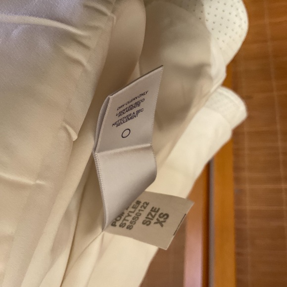 NYDJ Faux Leather Linen Moto Jacket Off White XS - Picture 12 of 15